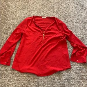 Calvin Klein Red Blouse size XL